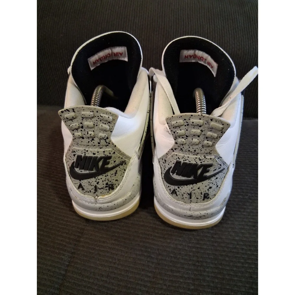 Jordan 4 Retro White Cement 2016 Mens Size 9.5 Sneakers 840606-192 Nike Air Logo